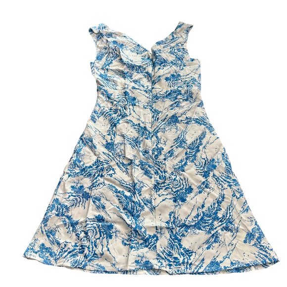 Lioness Dress XS White Blue Patterned Slip Style Dress Sleeveless NWT - Picture 11 of 11